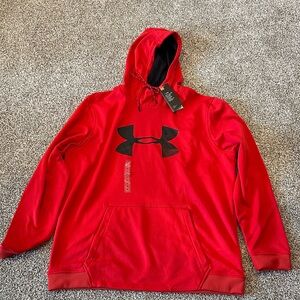 Under Armour Red Hoodie with Black Logo